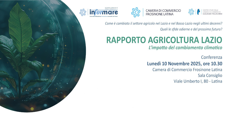 PRESENTAZIONE RAPPORTO AGRICOLTURA LAZIO: L'IMPATTO DEL CAMBIAMENTO CLIMATICO